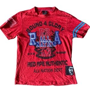 RED APE Bound for Glory All Nation A3 Youth Red Shirt Size M 10/12